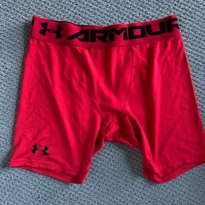 Red Under Armour Athletic Shorts